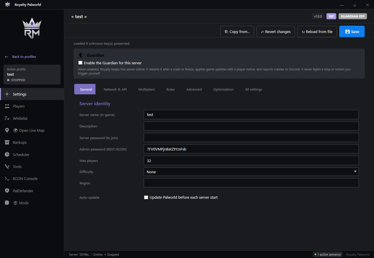 Visual editor for PalWorldSettings.ini